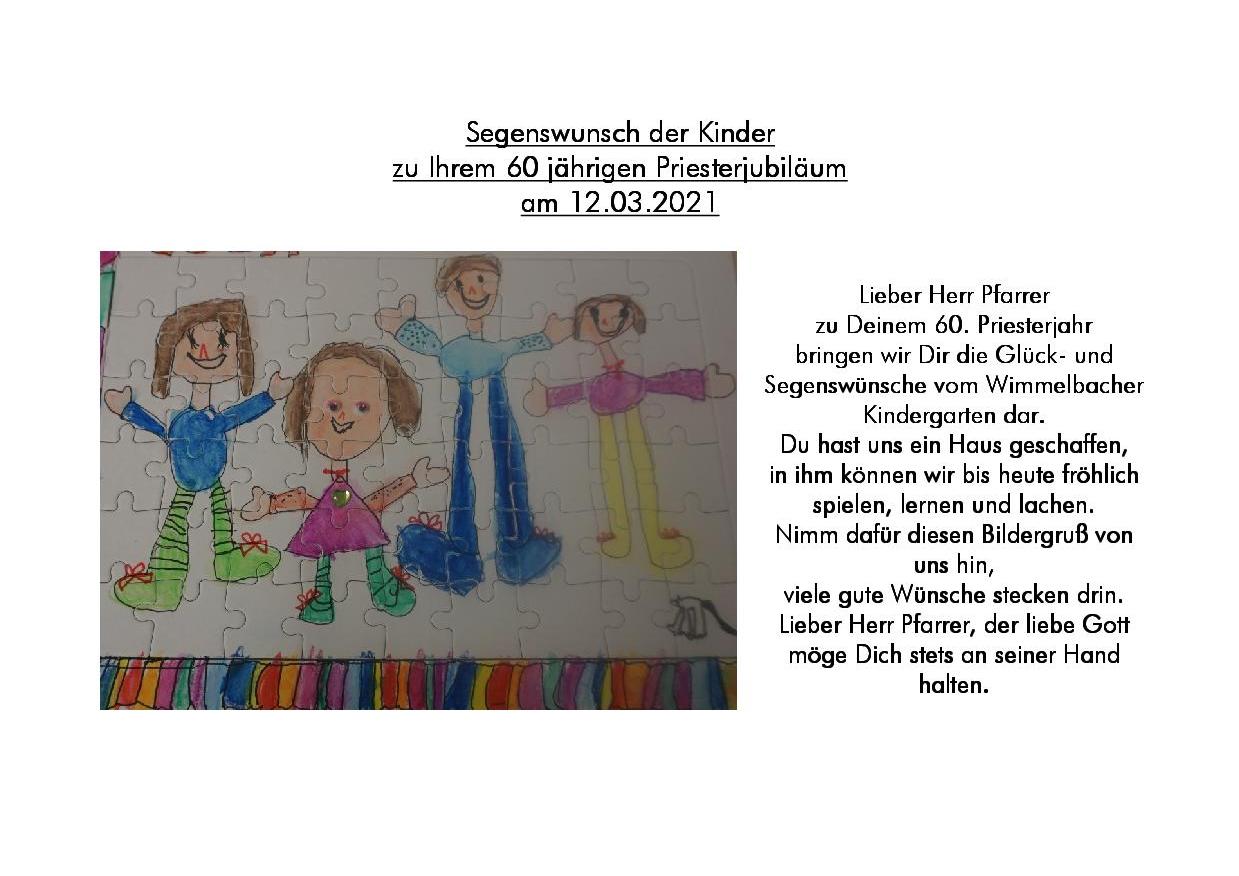 12.03.2021 Priesterjubiläum Pfr. Schumm (c) Kindergarten